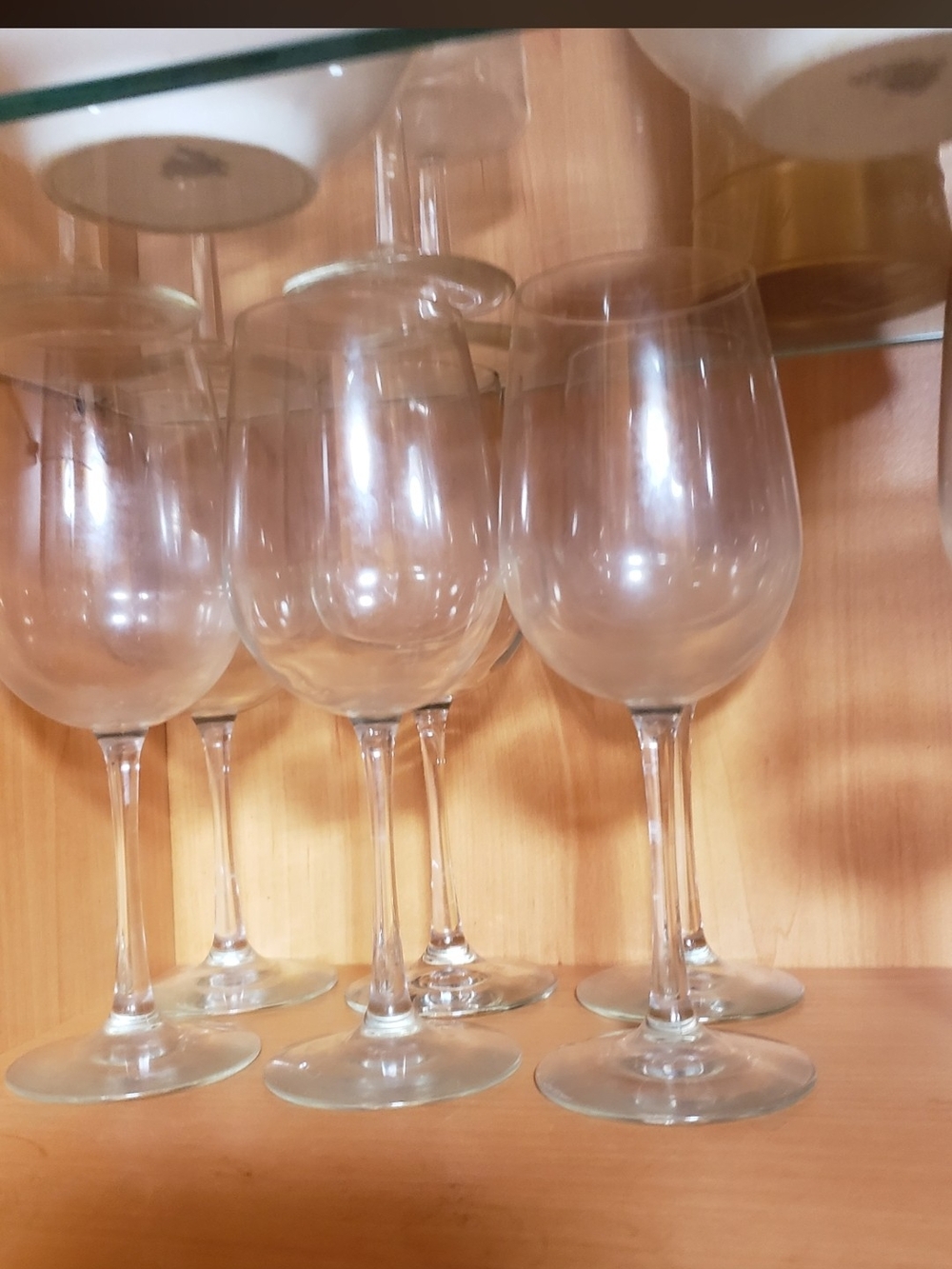 Macy's Clear Glass Wine Goblets - Transparent Stemware